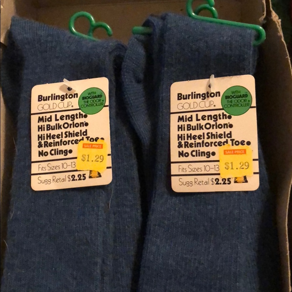 Vintage Burlington Gold Cup Mid Length Socks